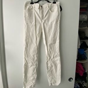 White LOFT corduroy skinny pants